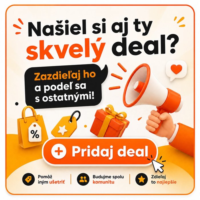 Našiel si aj ty skvelý deal? Zazdieľaj ho a podeľ sa s ostatnými!